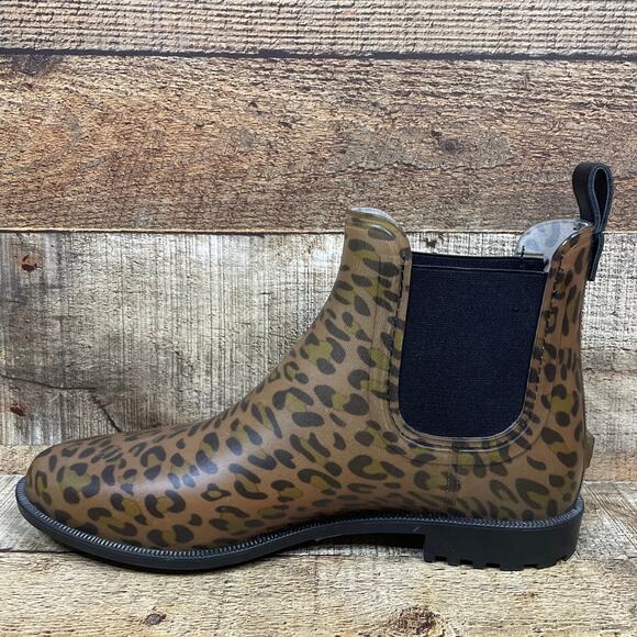 Joules Rockingham Waterproof Chelsea Boots Brown Leopard Size 11 - Picture 5 of 10